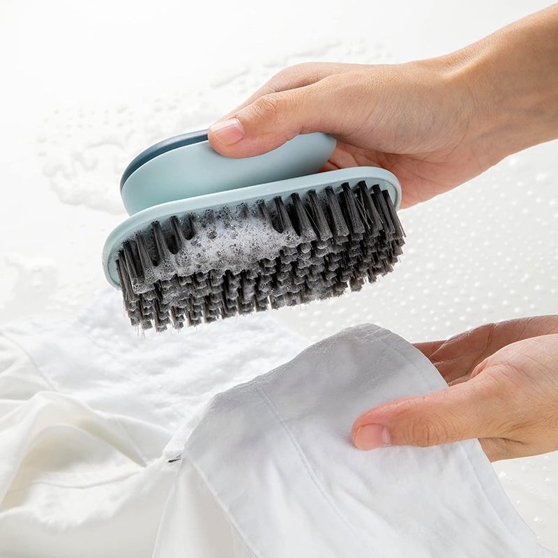 Selaurel Laundry Scrub Brush 2 Pack Soft Bristle Brush for Stains & Clothes - Household Cleaning Tool for Bathroom Countertops & Bathtubs (Blue) - Image 3